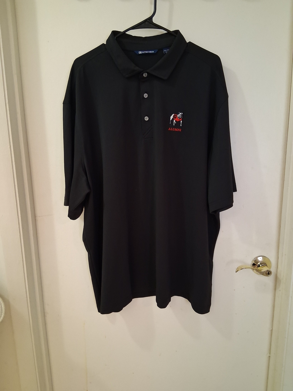University Of Georgia Alumni Cutter & Buck DryTec Big & Tall 3XL Black Polo